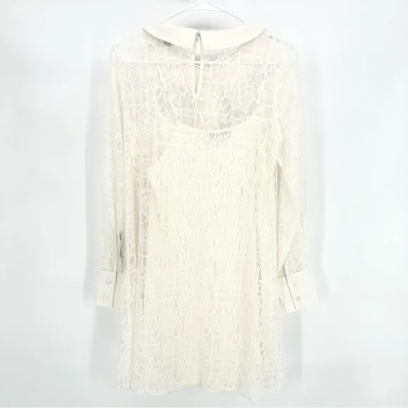 ModCloth | NWT Women’s S Small Maven Honeymoon Shift Dress Ivory Lace - Picture 2 of 8
